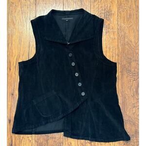 Lurdes Bergada Black Asymmetrical Vest - Made in Barcelona - Women's Size M